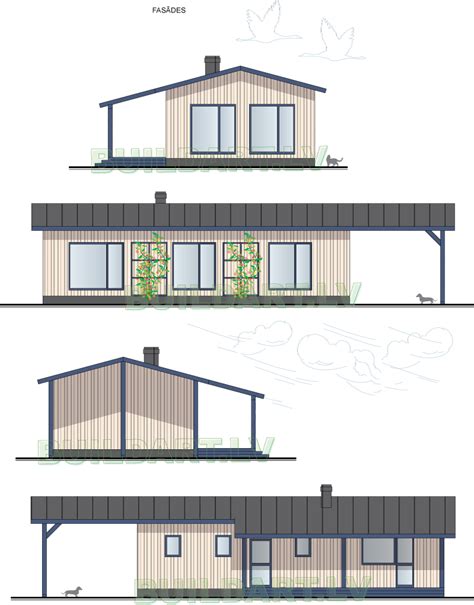 Ekonomiskas mājas projekts “Madars”, 70m2 – 